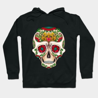 Sugar skull fancy vintage and gems day of the dead. Hoodie